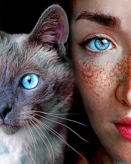 Eyes Girl And Cat New Paint By Numbers.png