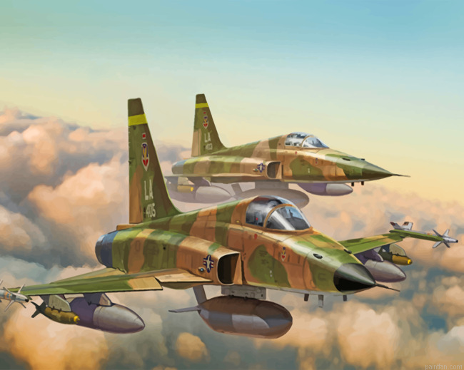 F 5e Tiger Aircraft Paint By Number.png
