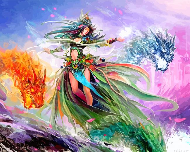 Fairies And Dragons Paint By Numbers.png