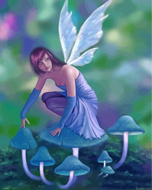 Fairy And Mushroom Paint By Number.png