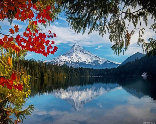 Fall Mt Hood Lost Lake Paint By Numbers.png