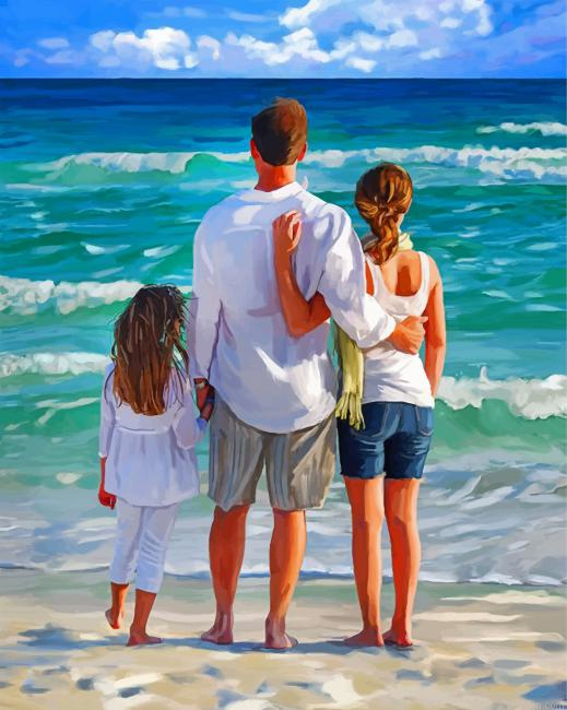 Family In The Beach Paint By Number.png