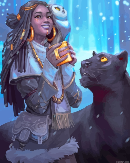 Fantastic Black Girl Paint By Number.png