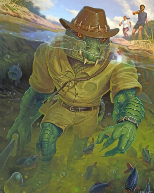 Fantastic Crocodile Paint By Number.png