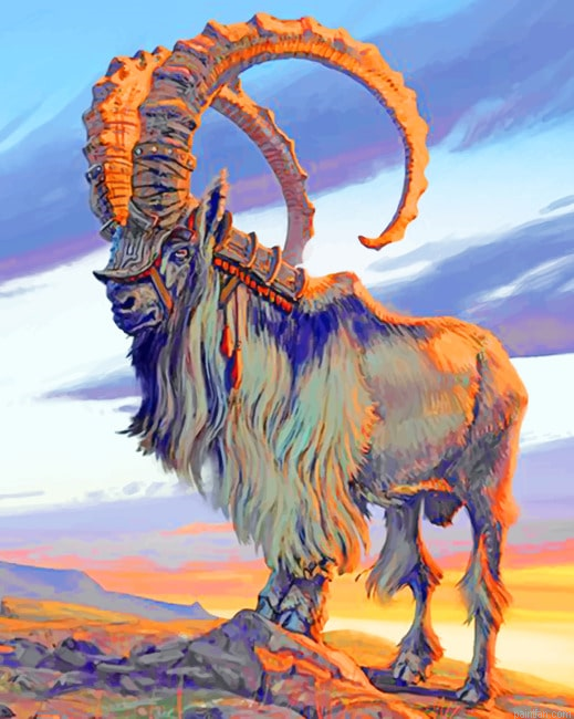 Fantastic Goat Animals Paint By Numbers.png
