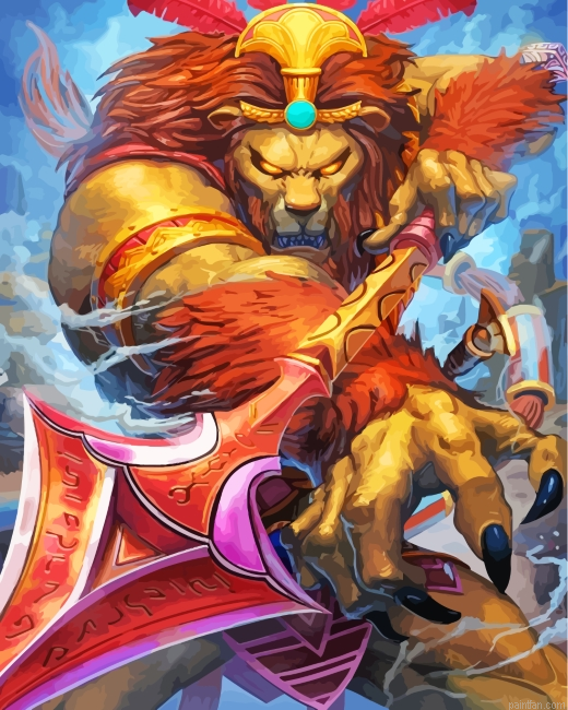 Fantastic King Lion Paint By Number.png