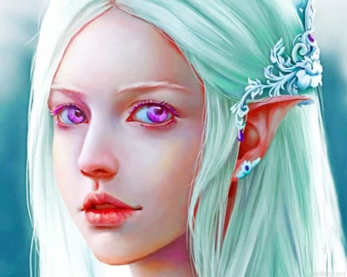 Fantasy Elf With Violet Eyes Paint By Number.png