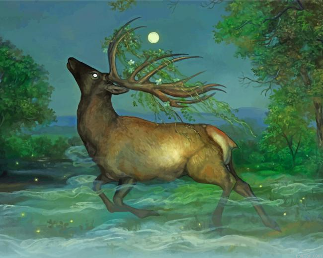 Fantasy Elk Paint By Number.png