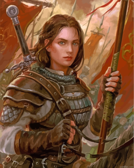 Fantasy Female Warrior Paint By Number.png