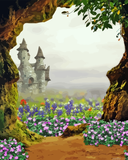 Fantasy Forest Castle Paint By Numbers.png