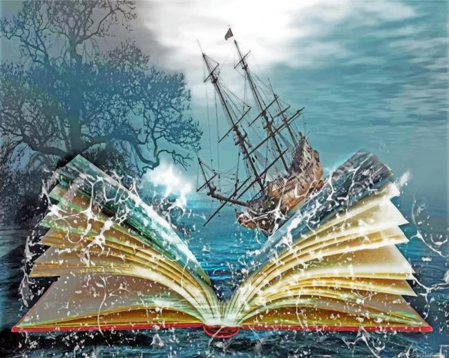 Fantasy Sea Book Ship Paint By Number.png