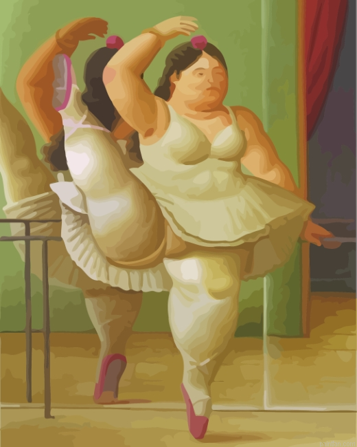 Fat Ballerina Dancer Paint By Number.png