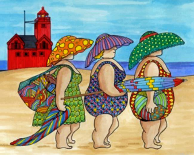 Fat Ladies In The Beach Paint By Number.png