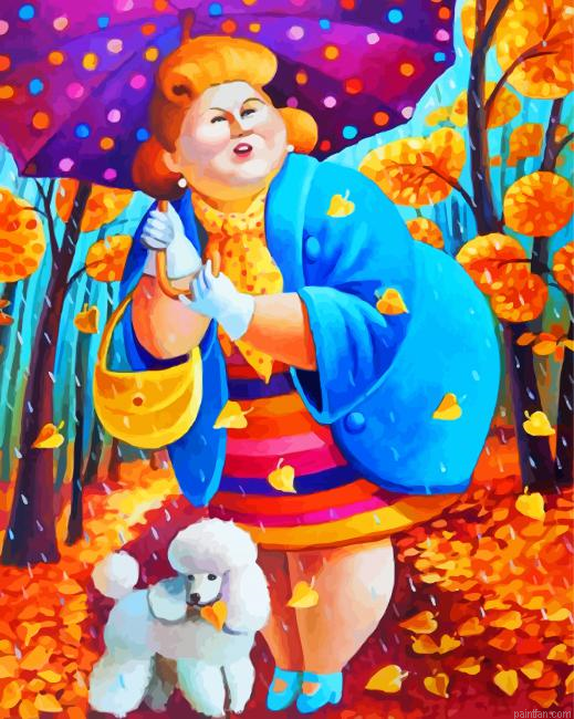 Fat Lady And Her Puppy Paint By Number.png