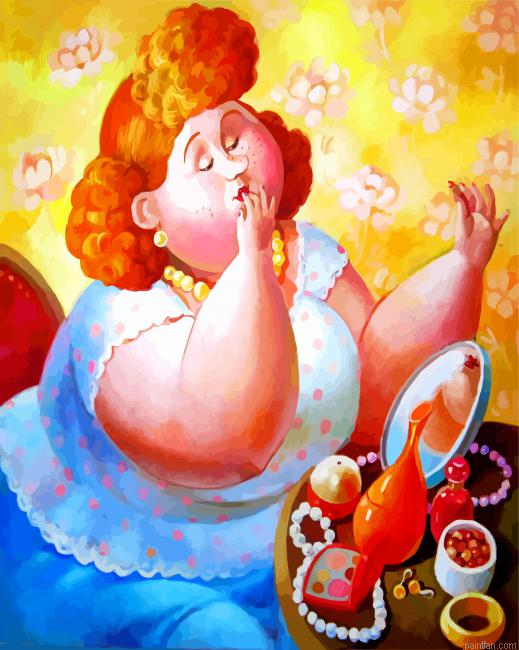 Fat Lady Doing Make Up Paint By Number.png