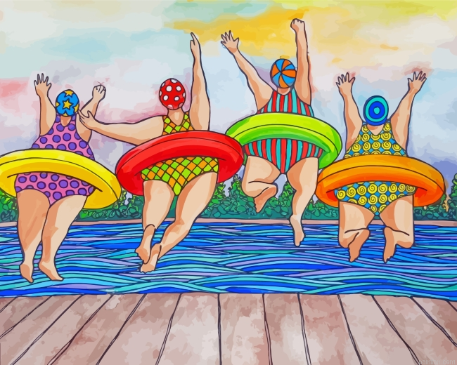 Fat Women Enjoying The Summer Paint By Number.png