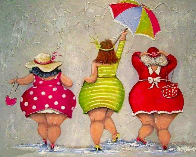 Fat Women Friends Paint By Number.png