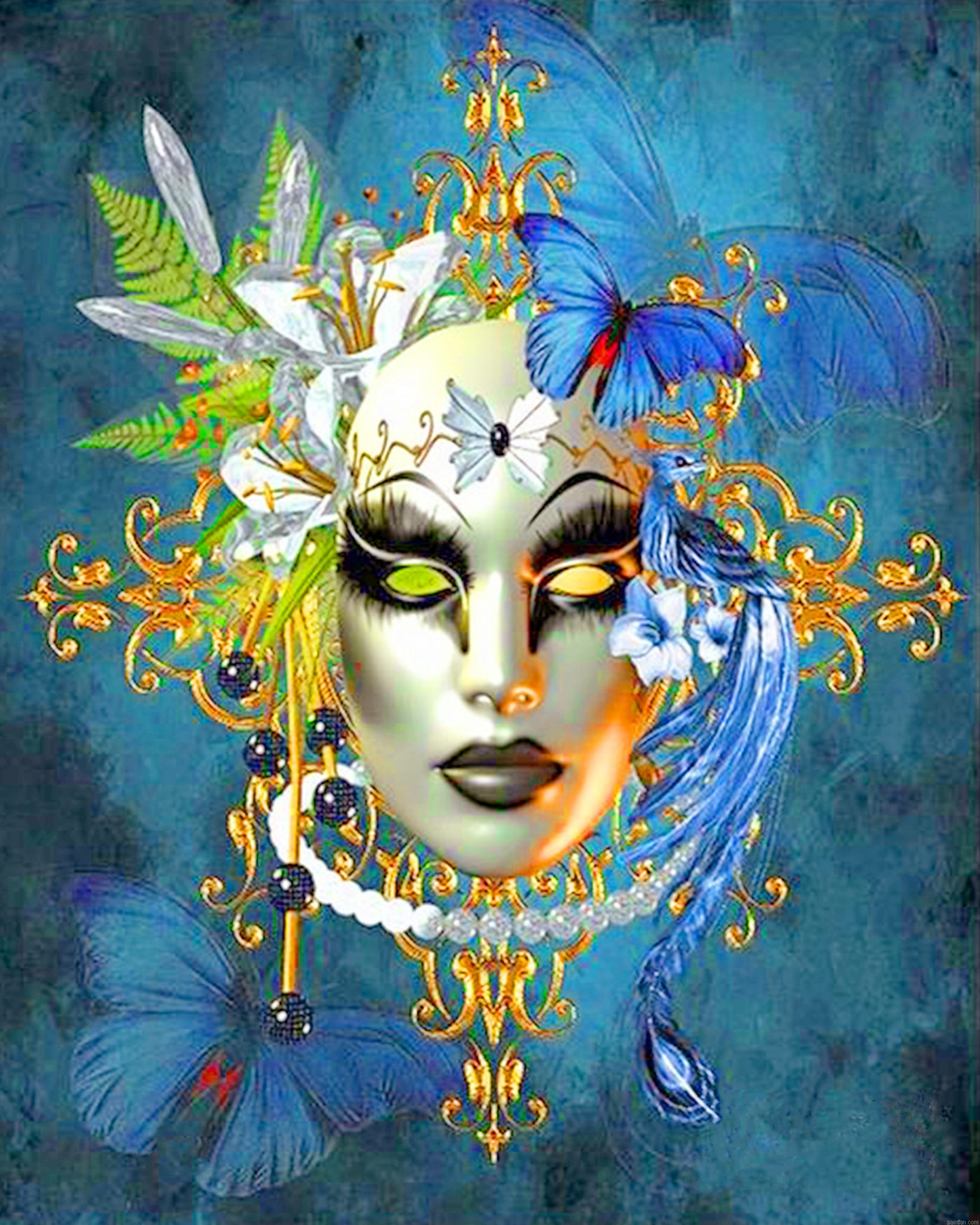 Female Venetian Mask Paint By Number.png