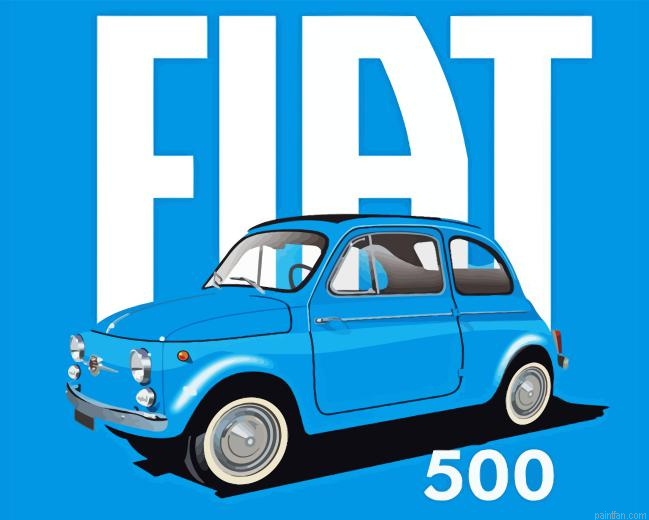 Fiat 500 Car Poster Paint By Numbers.png