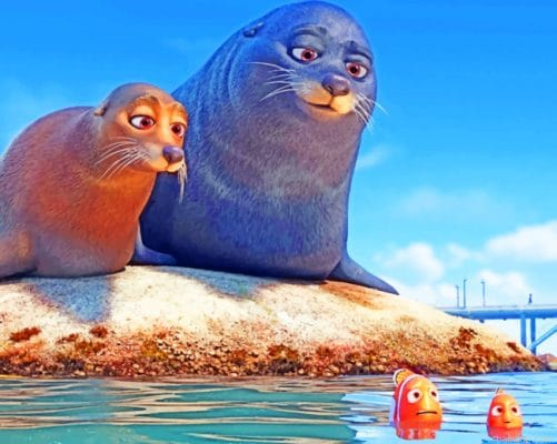 Finding Dory Sea Lions Paint By Number.png