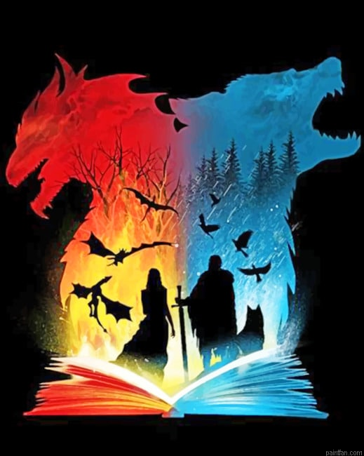 Fire And Ice Silhouette Paint By Numbers.png