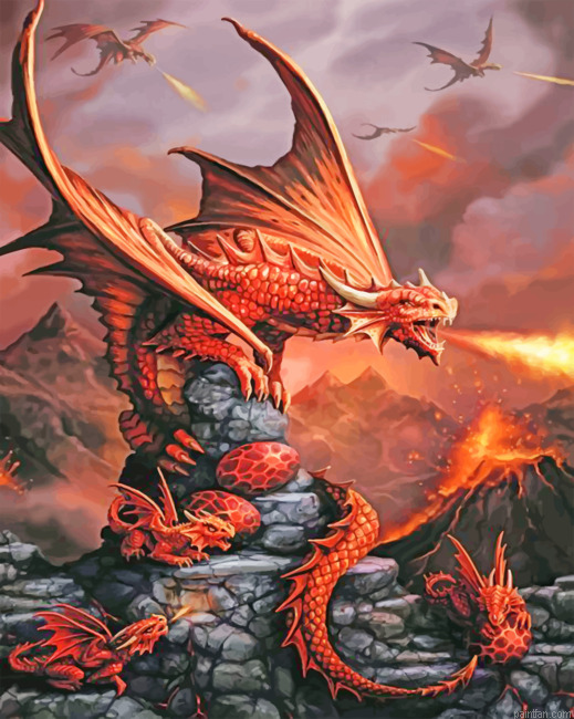 Fire Dragon Paint By Numbers.png