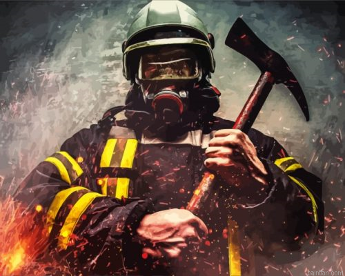 Firefighter Man Paint By Number.png
