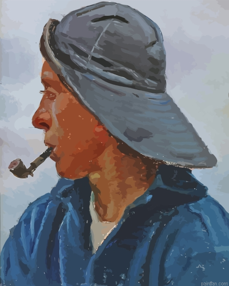 Fisherman Wearing A Souwester Paint By Numbers.png