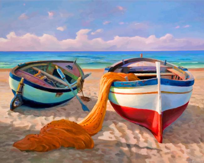 Fishing Boat Beachside Paint By Number.png