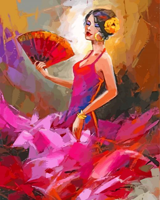 Flamenco Lady Paint By Number.png