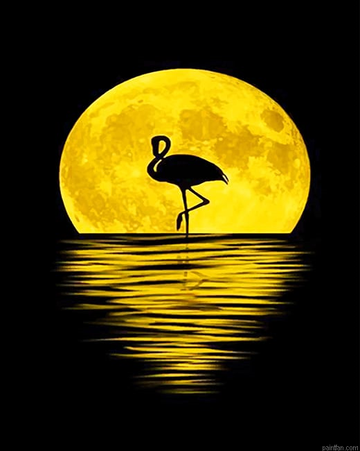 Flamingo Silhouette Moon New Paint By Numbers.png