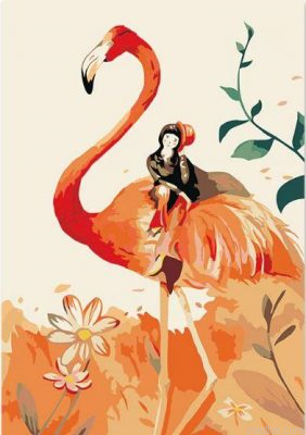 Flamingo And Girl Paint By Numbers.png