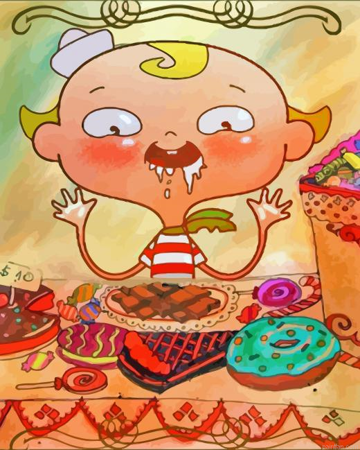 Flapjack Eating Sweets Paint By Numbers.png