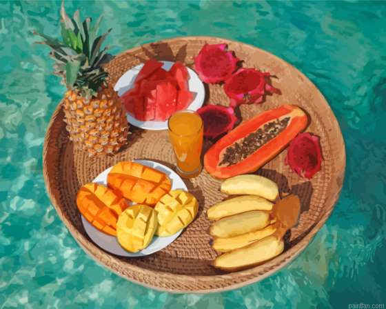 Floating Fruits In Pool Paint By Numbers.png