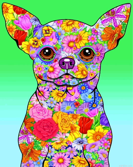 Floral Chihuahua Paint By Number.png