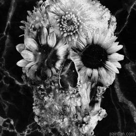 Floral Skull Marble Paint By Numbers.png