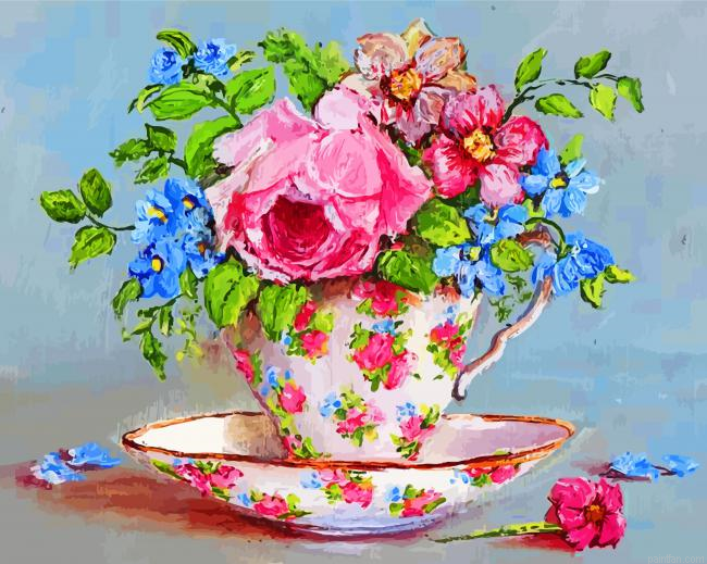 Floral Tea Cup Paint By Number.png