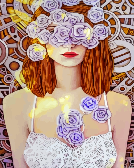 Floral Woman Paint By Number.png
