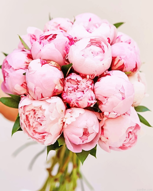 Flower Bouquet Pink Peony New Paint By Number.png