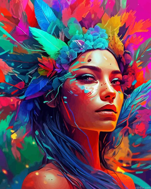 Flower Face Head Paint By Numbers.png