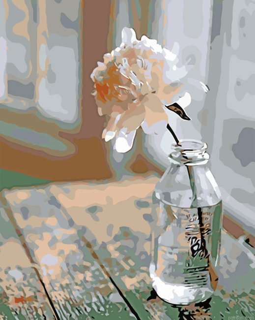 Flower In A Glass Bottle Paint By Number.png