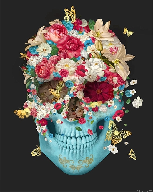 Flower Skull New Paint By Number.png