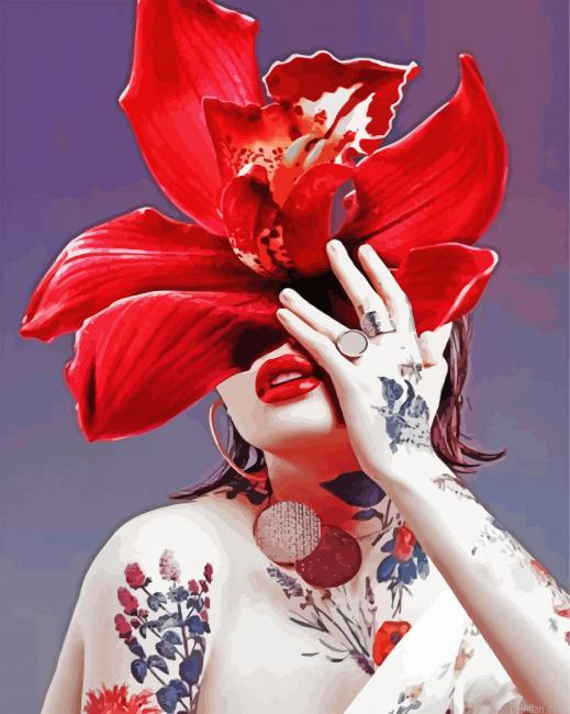 Flower Woman Paint By Number.png