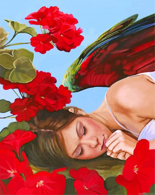 Flowers Angel Paint By Number.png