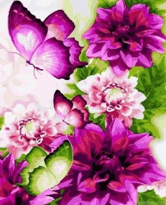 Flowers Butterflies Paint By Numbers.png