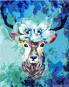 Flowers Elk Paint By Numbers.png