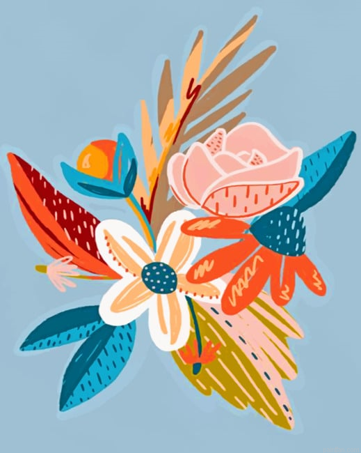 Flowers Illustrations Paint By Numbers.png