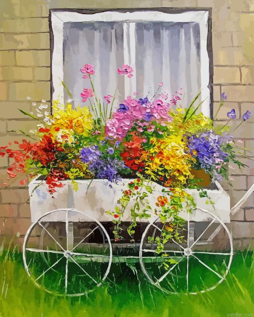 Flowers In A Wagon Paint By Numbers.png