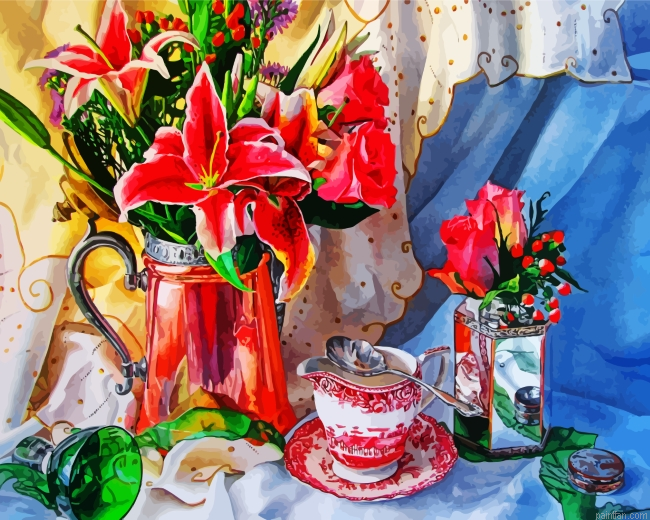 Flowers Vase And Teacup Paint By Number.png