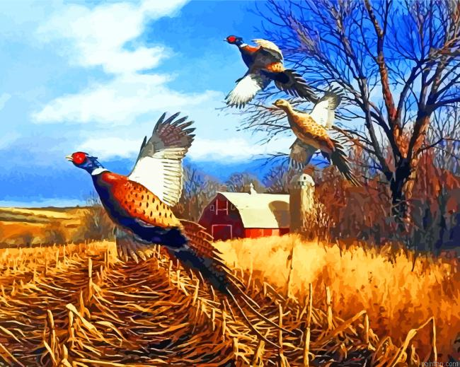 Flying Pheasant Paint By Number.png
